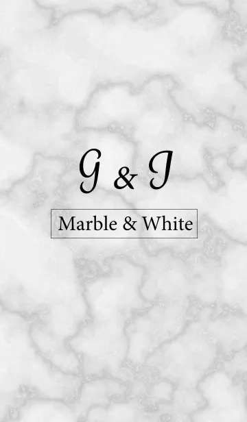 [LINE着せ替え] 【G＆I】イニシャル 大理石モノトーン白の画像1