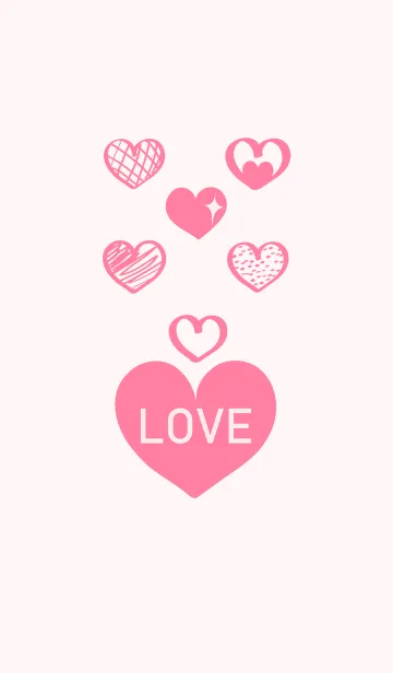 [LINE着せ替え] ピンクの落書き愛の画像1