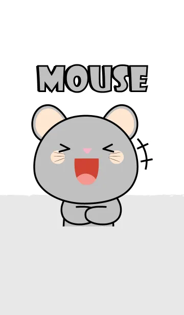 [LINE着せ替え] So Cute Gray Mouse Theme (jp)の画像1