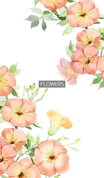 [LINE着せ替え] water color flowers_1026の画像1