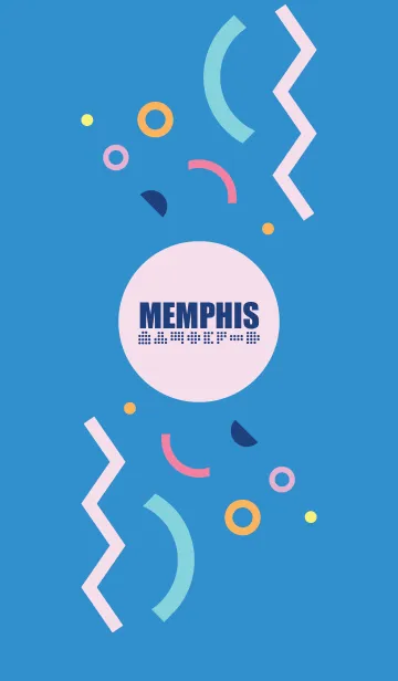 [LINE着せ替え] Memphis Curious Blueの画像1