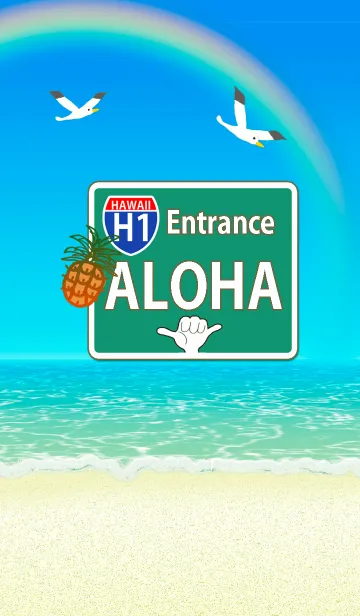[LINE着せ替え] ハワイ＊アロハサイン*ALOHA+72の画像1