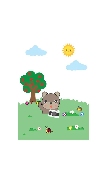 [LINE着せ替え] Simple cute bear theme v.6 (JP)の画像1