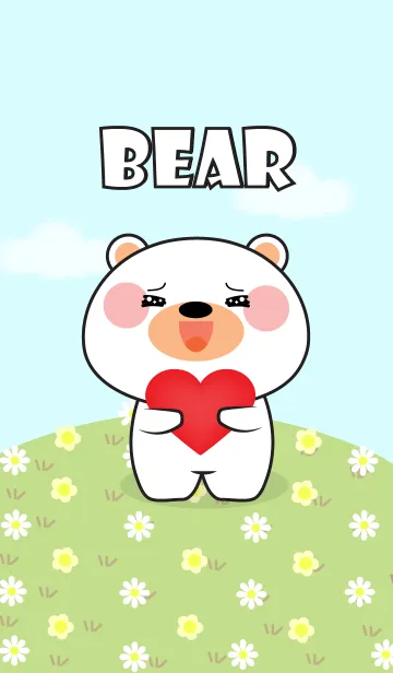 [LINE着せ替え] So Lovely White Bear Theme (jp)の画像1