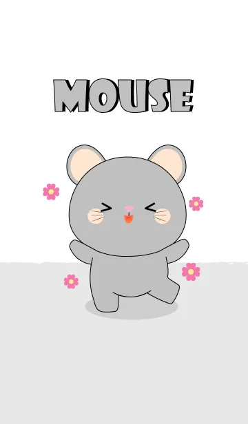 [LINE着せ替え] Cute Cute Gray Mouse Theme (jp)の画像1