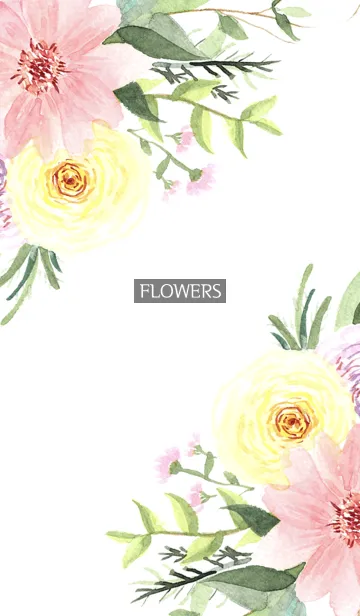 [LINE着せ替え] water color flowers_1038の画像1