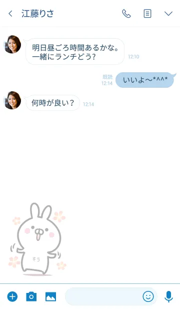 [LINE着せ替え] 【そう】シンプルかわいいウサギの画像3