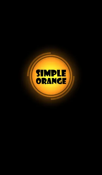 [LINE着せ替え] Simple orange in black theme vr.3 (jp)の画像1