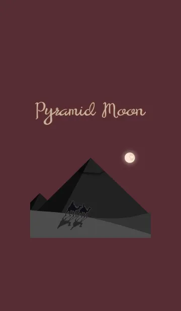 [LINE着せ替え] ピラミッドと月 + 茶/ベージュの画像1