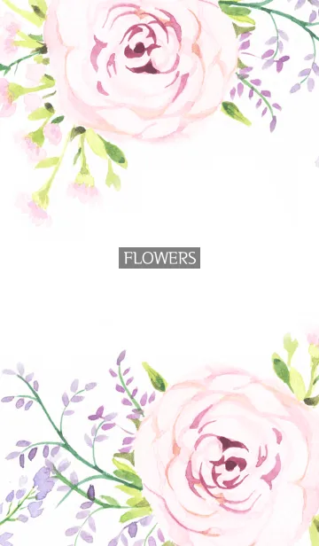[LINE着せ替え] water color flowers_1043の画像1