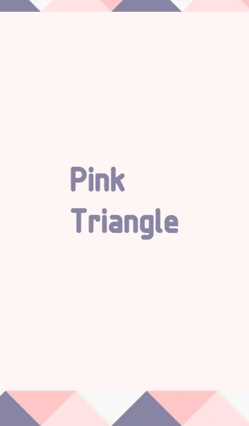 [LINE着せ替え] シンプルな形状 : ピンクトライアングルの画像1