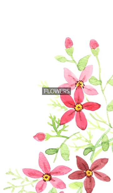 [LINE着せ替え] water color flowers_1040の画像1