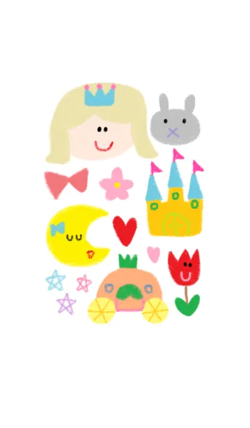 [LINE着せ替え] crayon HAPPY Princessの画像1
