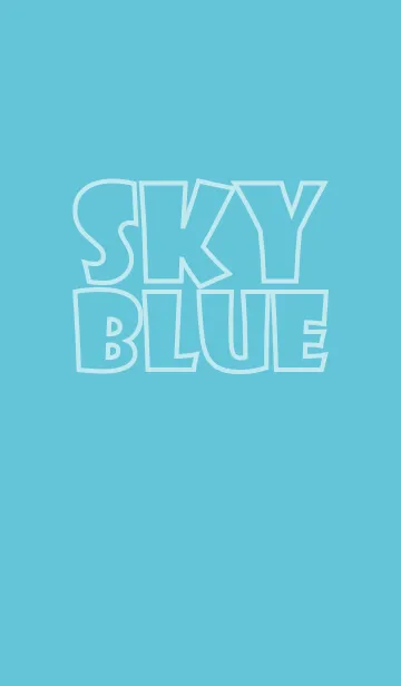 [LINE着せ替え] I Love sky blue theme (jp)の画像1