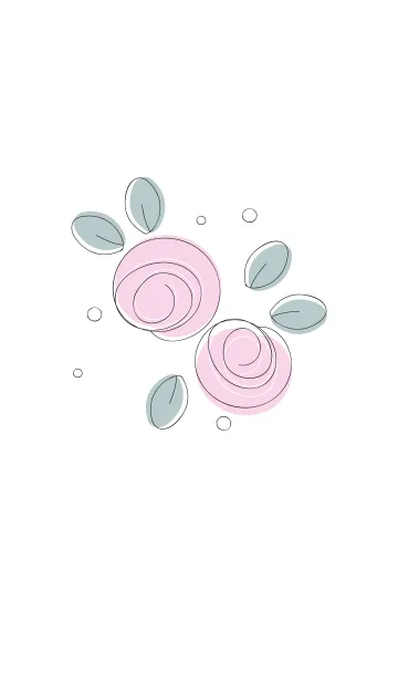 [LINE着せ替え] Cute rose theme 2の画像1