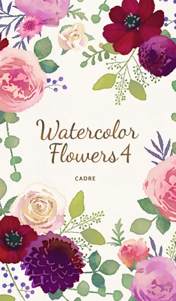 [LINE着せ替え] Watercolor Flowers 4の画像1