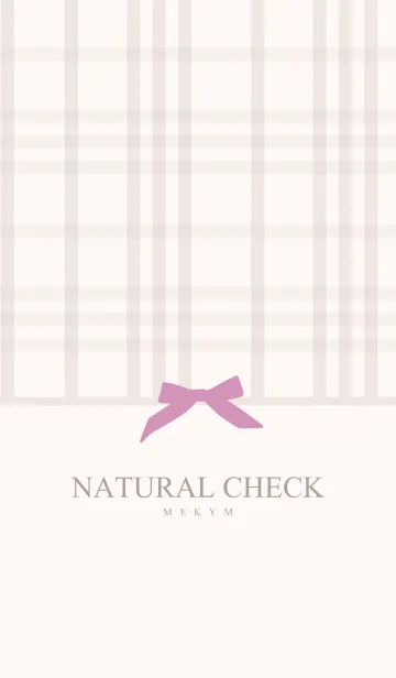 [LINE着せ替え] -NATURAL CHECK PINK 6-の画像1