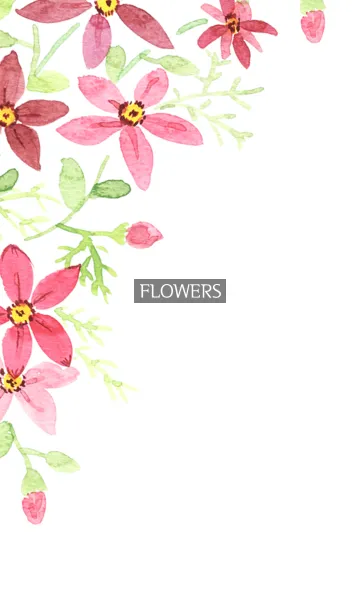 [LINE着せ替え] water color flowers_1046の画像1
