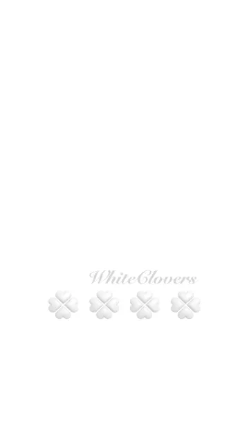 [LINE着せ替え] ホワイト クローバー No.1の画像1