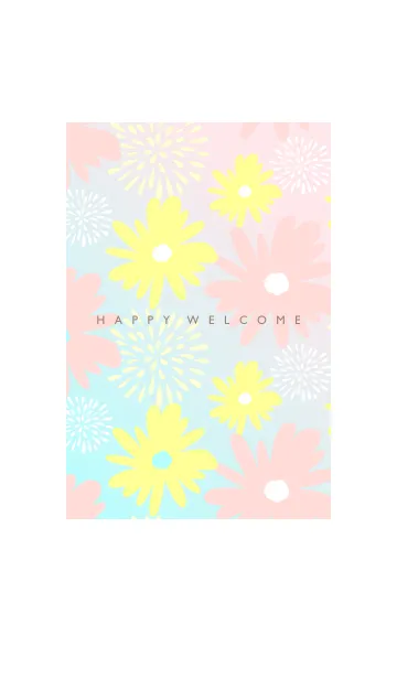 [LINE着せ替え] HAPPY WELCOME sherbet color PINKの画像1