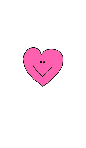 [LINE着せ替え] Happy pink heart themeの画像1