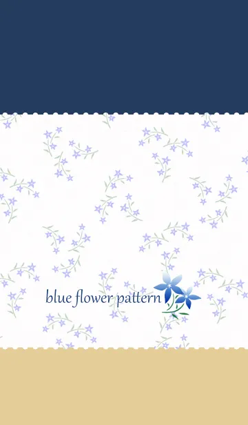 [LINE着せ替え] blue flower pattern 2の画像1