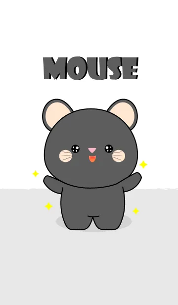[LINE着せ替え] I Love Cute Black Mouse Theme (jp)の画像1
