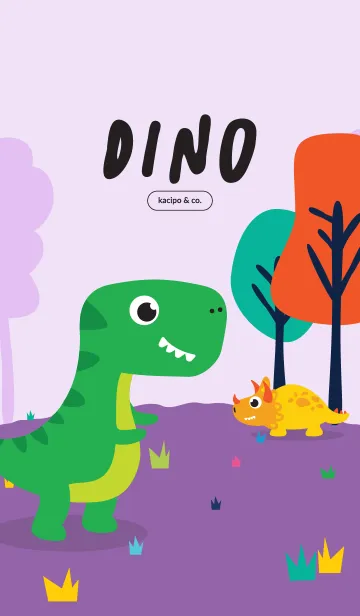 [LINE着せ替え] Cute Dino Park Meditation Verの画像1