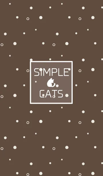 [LINE着せ替え] SIMPLE CATS【brown】の画像1