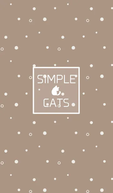 [LINE着せ替え] SIMPLE CATS【beige】の画像1