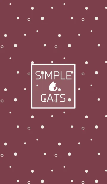 [LINE着せ替え] SIMPLE CATS【wine red】の画像1