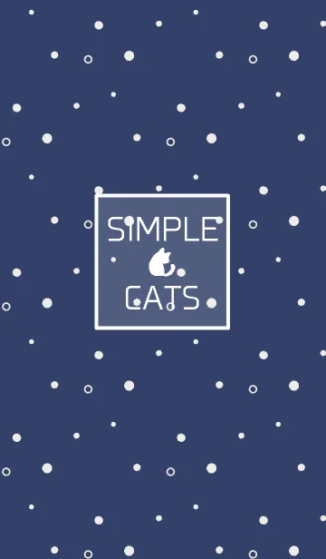 [LINE着せ替え] SIMPLE CATS【navy blue】の画像1