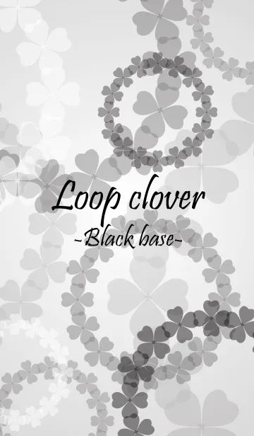 [LINE着せ替え] Loop clover -Black base-の画像1