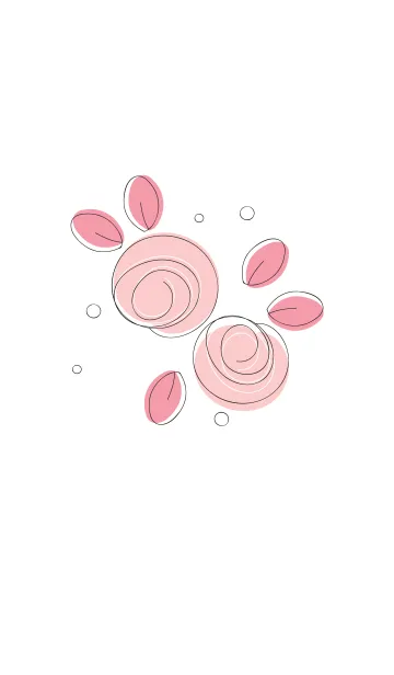 [LINE着せ替え] Cute rose theme 8の画像1