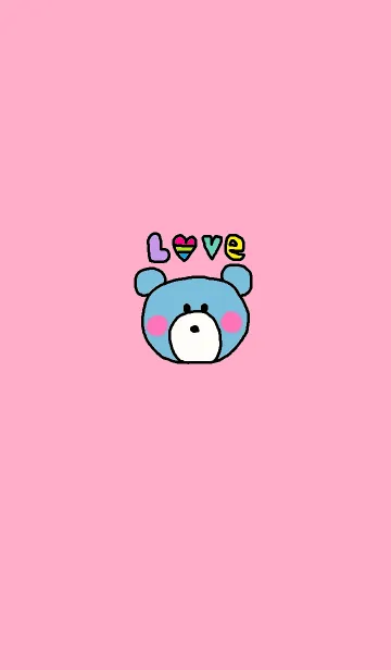 [LINE着せ替え] Happy blue bear themeの画像1