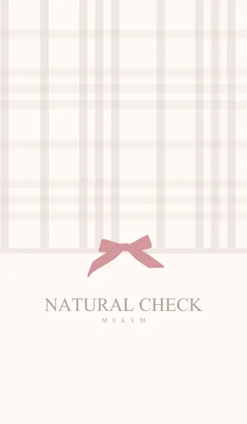 [LINE着せ替え] -NATURAL CHECK PINK 7-の画像1