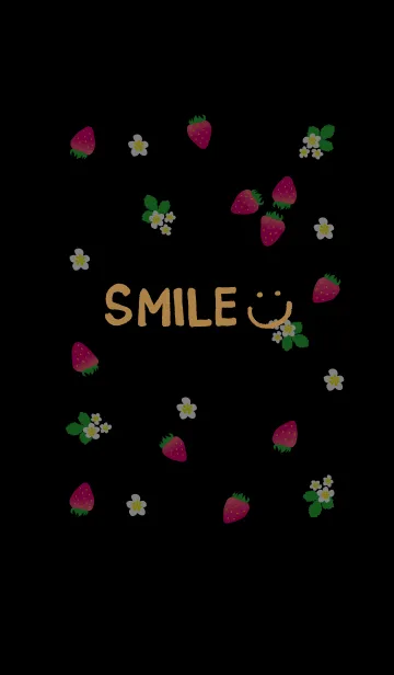 [LINE着せ替え] 苺-黒色背景13-の画像1