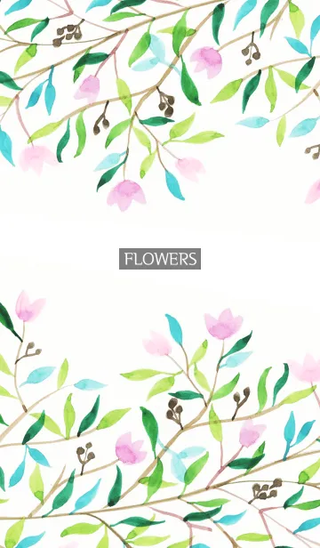 [LINE着せ替え] water color flowers_1065の画像1