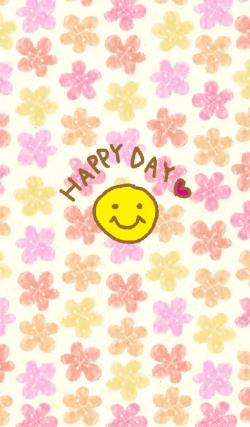 [LINE着せ替え] お花畑-スマイル14-の画像1