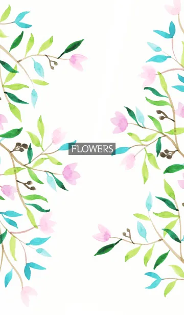 [LINE着せ替え] water color flowers_1068の画像1