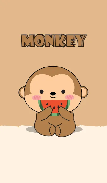 [LINE着せ替え] Simple Love Monkey Theme Vr.2 (jp)の画像1