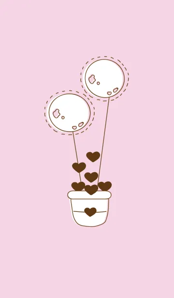 [LINE着せ替え] Cute plants in the pots 4の画像1