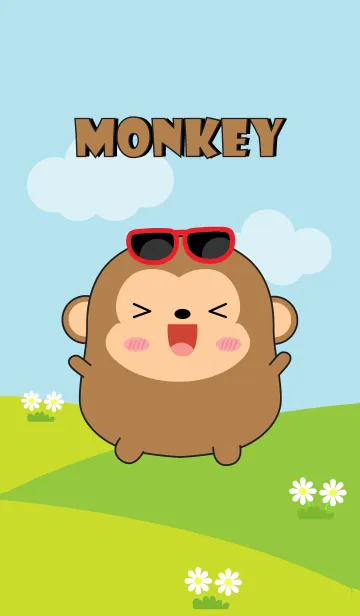 [LINE着せ替え] Lovely Fat Monkey Theme (jp)の画像1