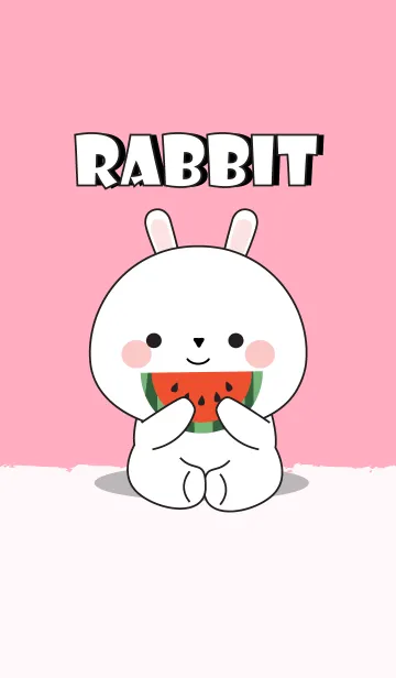 [LINE着せ替え] Simple Love White Rabbit Theme Vr.2 (jp)の画像1