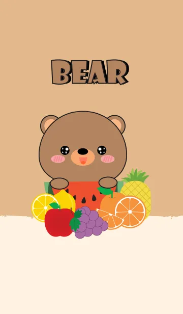 [LINE着せ替え] Bear With Friut Themeの画像1