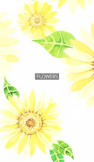 [LINE着せ替え] water color flowers_1076の画像1