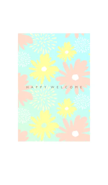 [LINE着せ替え] HAPPY WELCOME sherbet color BLUEの画像1