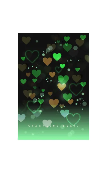 [LINE着せ替え] SPARKLING HEART！！ greenの画像1