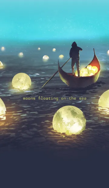 [LINE着せ替え] moons floating on the seaの画像1