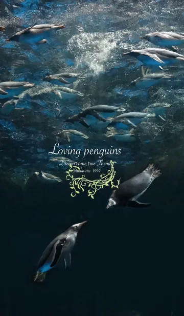 [LINE着せ替え] ペンギン Loving penguinsの画像1